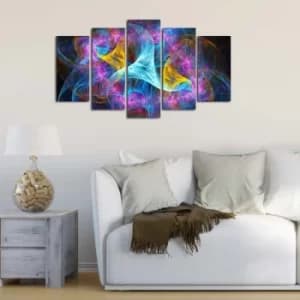 5ABSMDF-16 Multicolor Decorative MDF Painting (5 Pieces)