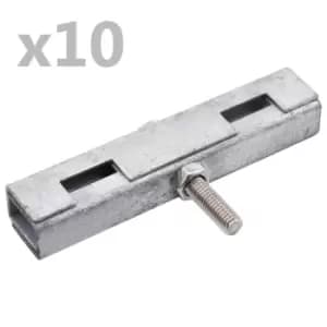 Vidaxl Garden U Mat Connector 10 Sets Silver