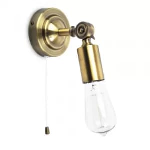 Salisbury Joint Steampunk Wall Light in Antique Brass