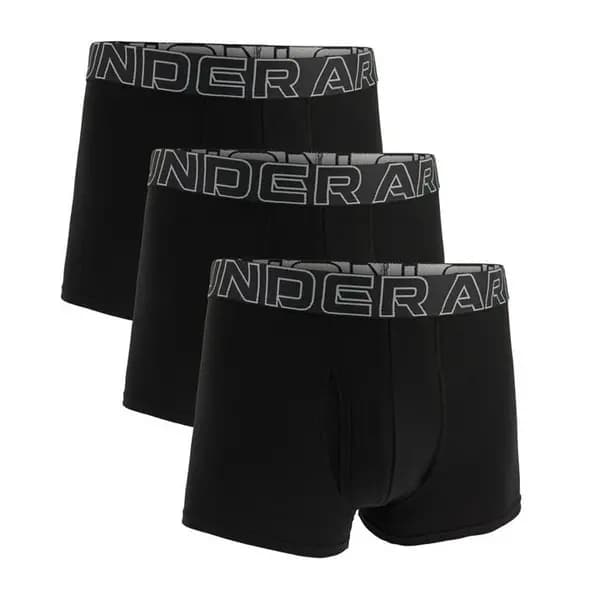 Under Armour Performance Cotton 3" 3Pk - Black S