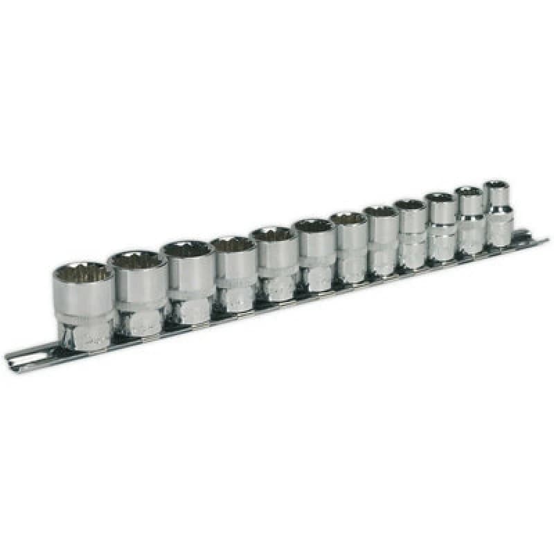 Loops 12 PACK Socket Set - 3/8" Metric Square Drive - 12 Point WallDrive High Torque Multi