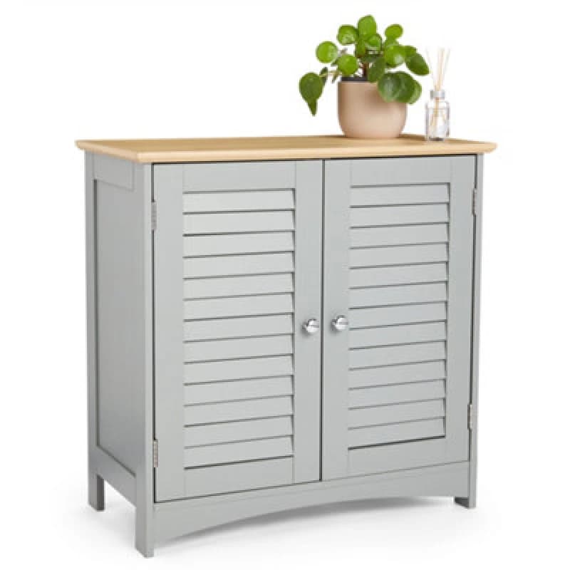 VonHaus Freestanding Bathroom Storage Cabinet Grey