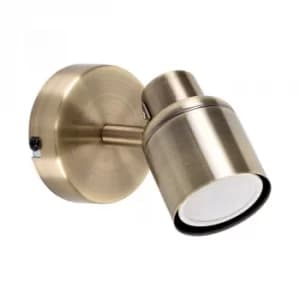 Benton Antique Brass Single Spotlight