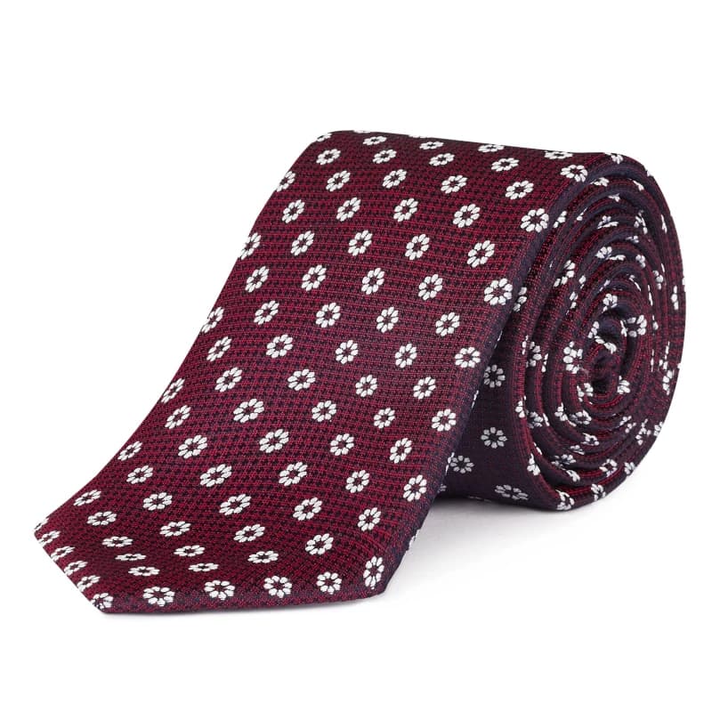 Haines and Bonner Silk Tie - Red Red One Size