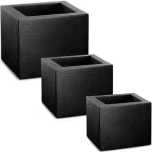 Planter 3Pcs Anthracite 50/40/30cm