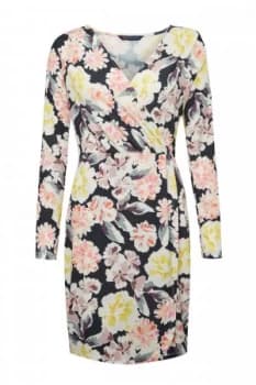 French Connection Enoshima Jersey Wrap Dress Multi Coloured