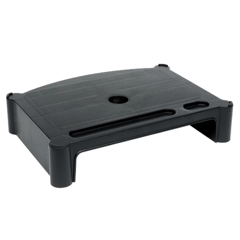 LEBLOC stackable 65mm monitor riser/stand in black; designed for TFT d
