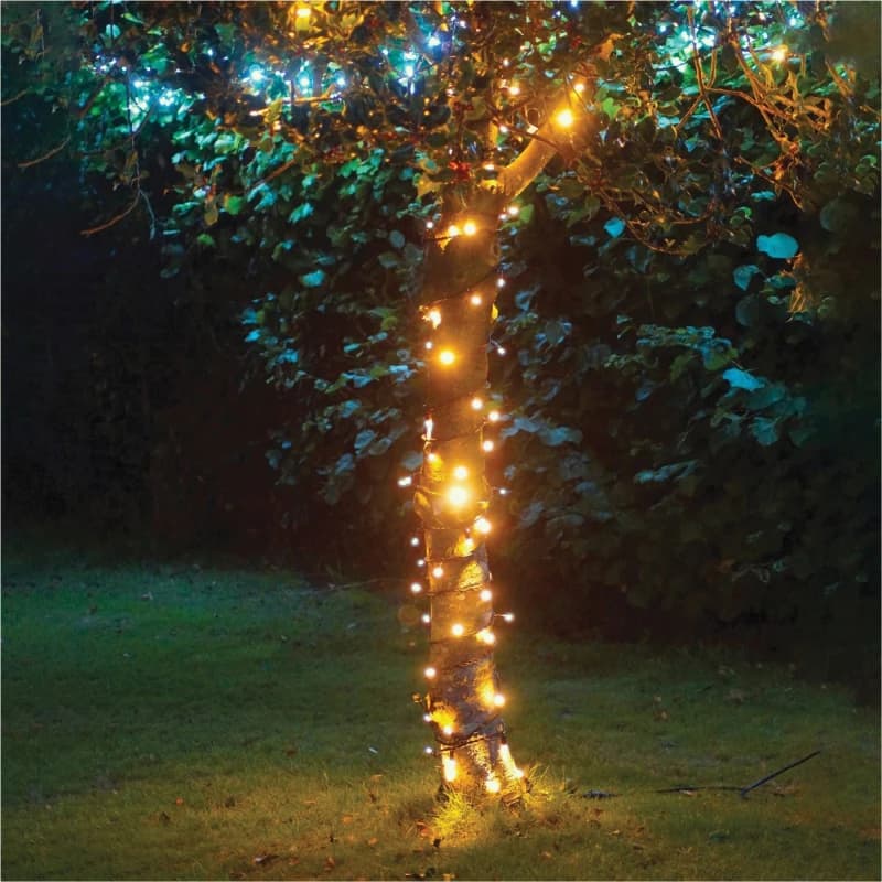 EAGLE-CON 10m Easy-Connect Warm White 80 LED String Lights With Interconnectable Black Rubber Cable ELV-107042