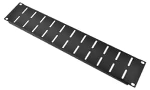 2U 19" Vented Rack Panel with Black Finish