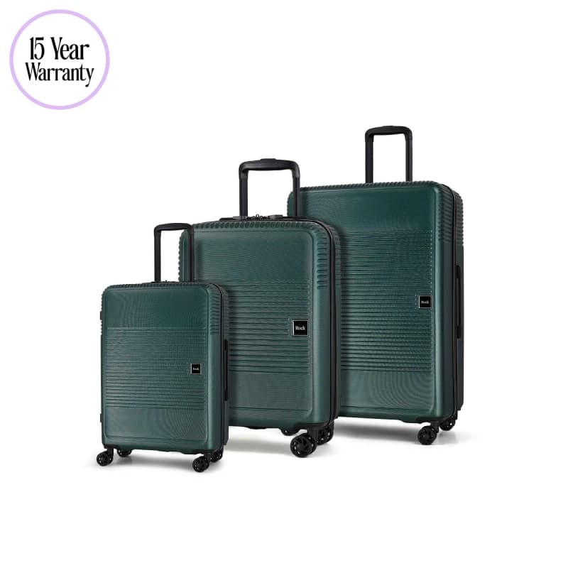 Rock Lincon 8 Wheel Hardshell Suitcase Medium Green
