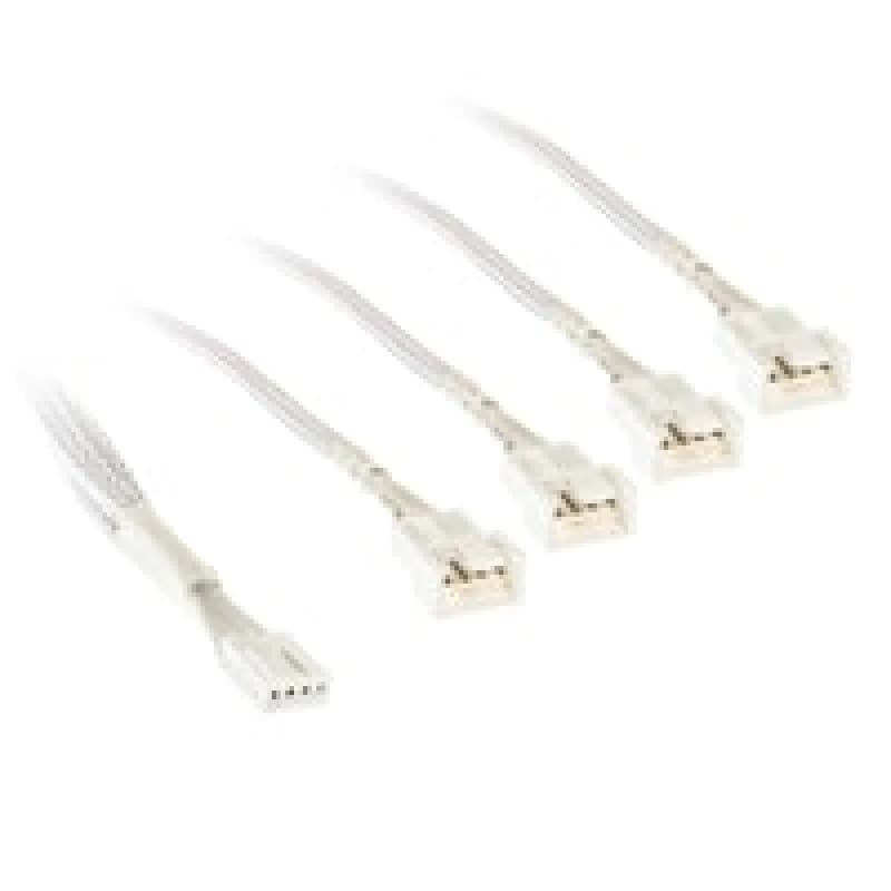 Kolink 1-4 PWM Braided White Splitter Cable - 35cm