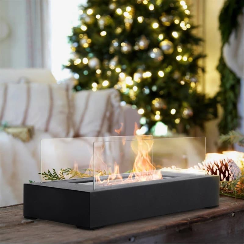Kabinet UK Tabletop Bio Ethanol Fireplace Black unisex Medium