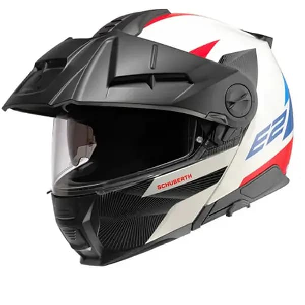 Schuberth E2 Defender White Blue Modular Helmet Size L
