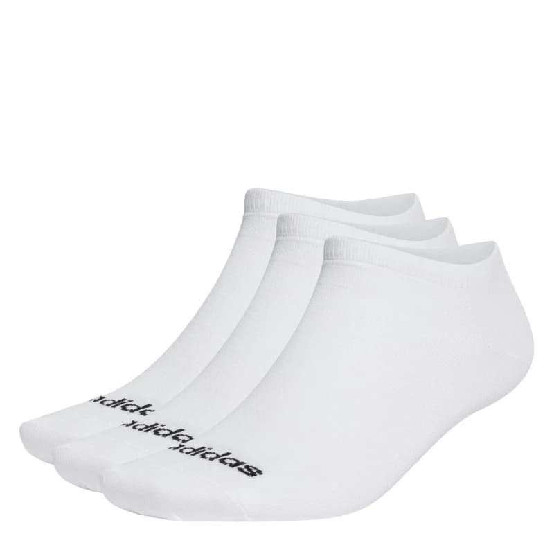 adidas Low Cut 3 Pack No Show Socks - White White 4 -8