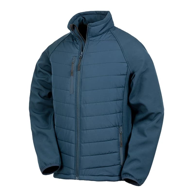 Result Black Compass Padded Soft Shell Jacket Navy