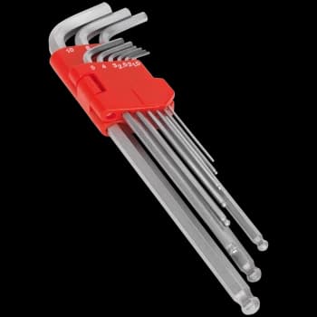 Sealey 9 Piece Extra Long Ball Ended Hexagon Key Set Metric