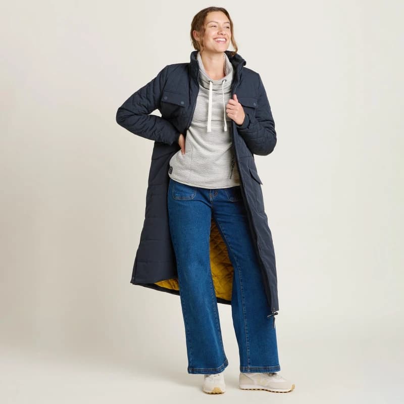 Brakeburn Matravers Long Line Coat Blue