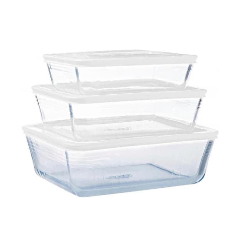 Pyrex Cook & Freeze Rectangular Containers Set of 3 None unisex One size
