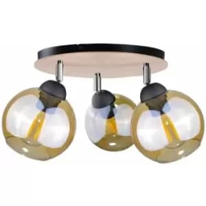 Keter Thea Ceiling Spotlight Clusters Wood, 30cm, 3x E27