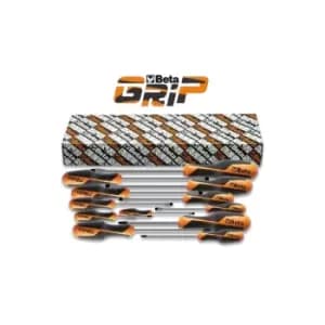 Beta Tools 1263 /S12 12pc Beta GRIP Screwdriver Box Set Slotted/Flat & Phillips