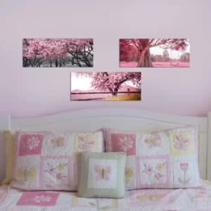 BME029 Multicolor Decorative Framed MDF Painting (3 Pieces)