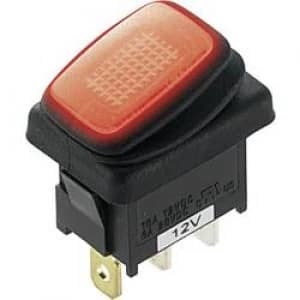 Toggle switch 12 Vdc 16 A 1 x OffOn SCI R13 66B8