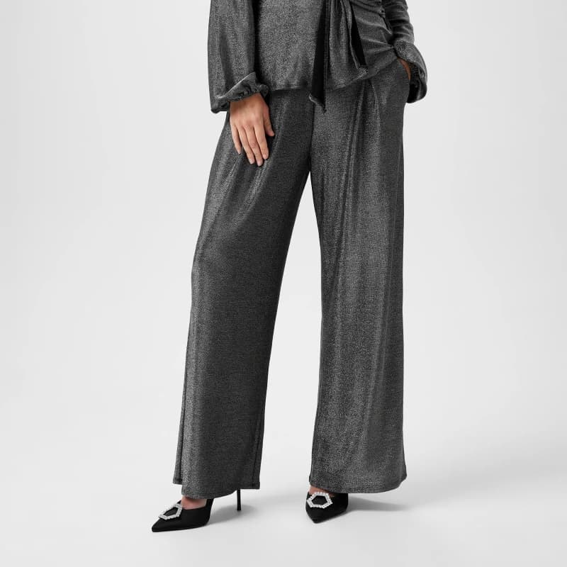 Biba Biba Wide Leg Trouser - Silver Silver 8