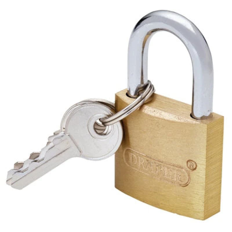 Draper Brass PADLOCK-30MM Brass Cylinder Padlocks - Draper 21726