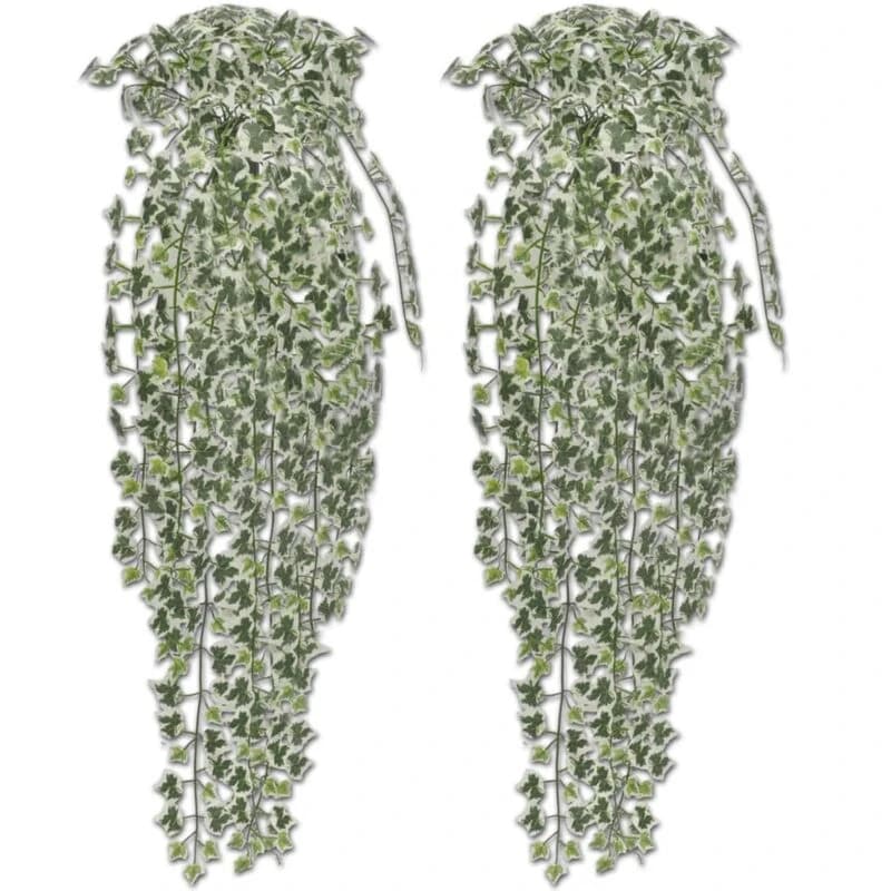 2 pcs Variegated Artificial Ivy Bush 90 cm