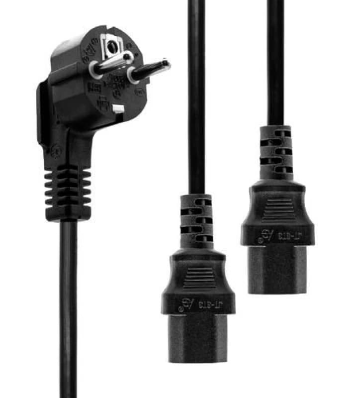 Microconnect PE011330 power cable Black 3m 2 x C13 coupler