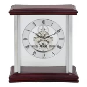 WILLIAM WIDDOP Floating Skeleton Dial Mantel Clock 20cm
