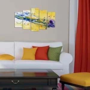 5PMX-042 Multicolor Decorative MDF Painting (5 Pieces)