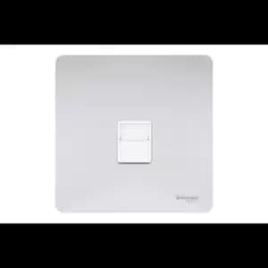 Schneider USFP 1G Telephone Secondary Socket White Insert Polished Chrome - GU7462WPC
