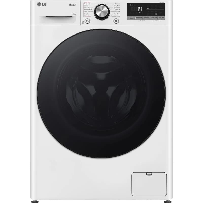 LG Series 4 Pro AI Direct Drive F4Y711WBTN1 11kg Washing Machine with 1400 rpm - White - A Rated