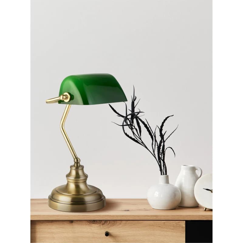 Lighting Collection Bankers Table Lamp, Gold 701780