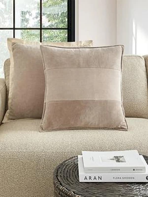 Bhs Cord Panel Cushion Taupe