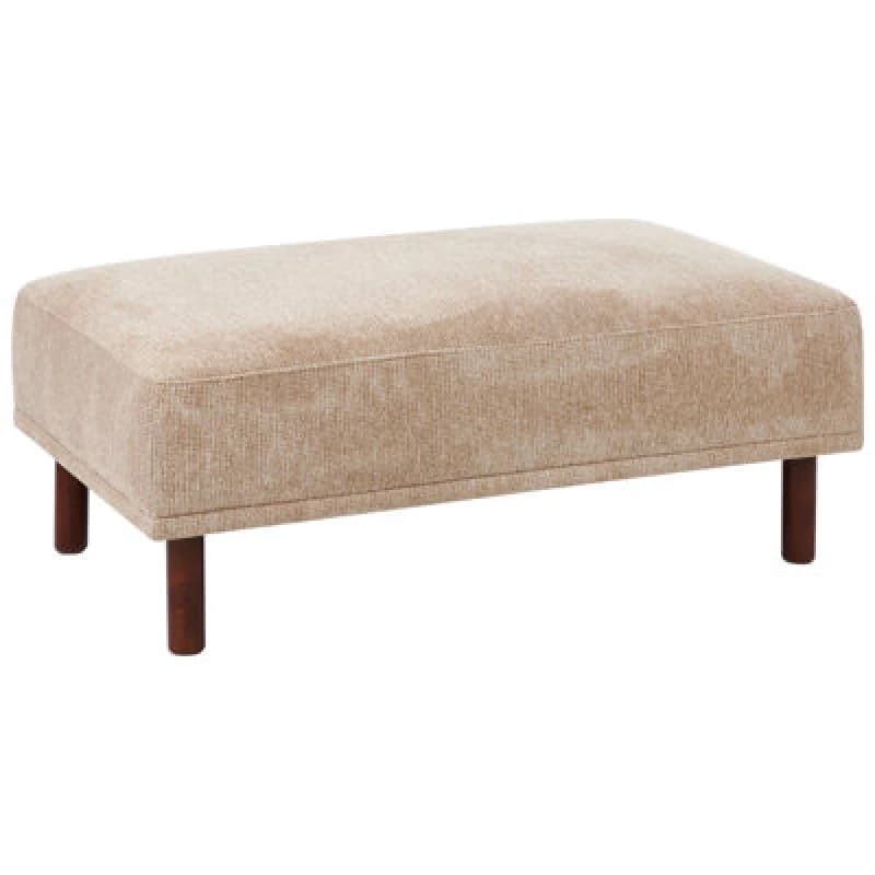 Beliani Modern Ottoman Holt Fabric Beige