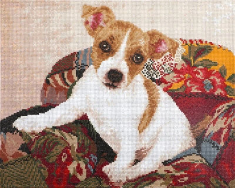 Groves Of Thames Patchwork Pup - Diamond Painting Kit: Patchwork Pup - Diamond Dotz