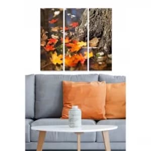 MDF2900166 Multicolor Decorative MDF Painting (3 Pieces)