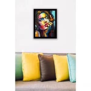 SC0289 Multicolor Decorative Framed MDF Painting
