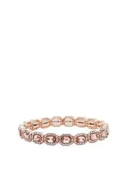 Jon Richard Pink Rectangle Stretch Bracelet