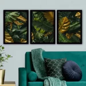 3SC52 Multicolor Decorative Framed Painting (3 Pieces)