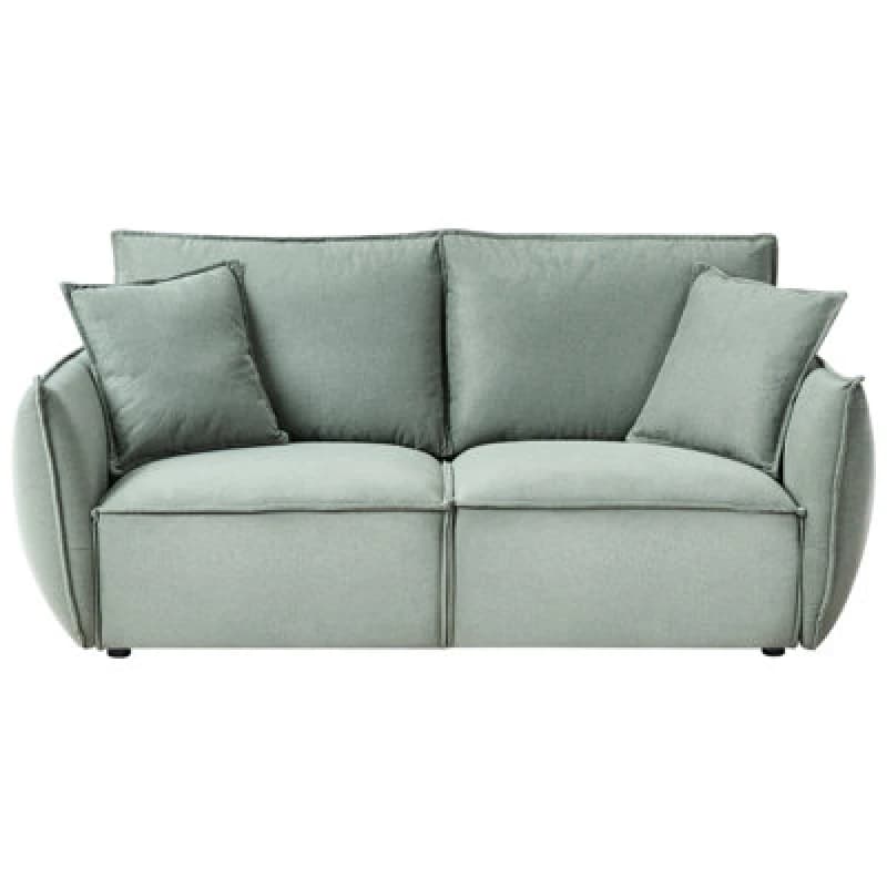 Beliani Sofa 3 Seater Kunes Fabric Light Green