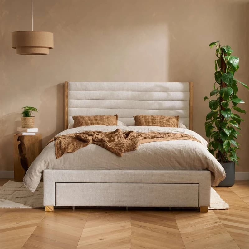 Birlea Arabella Grey Fabric 3 Drawer Bed Frame - 4ft6 Double