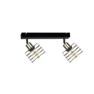 Viva Twin Ceiling Spotlight Gold, 50cm, 2x E27