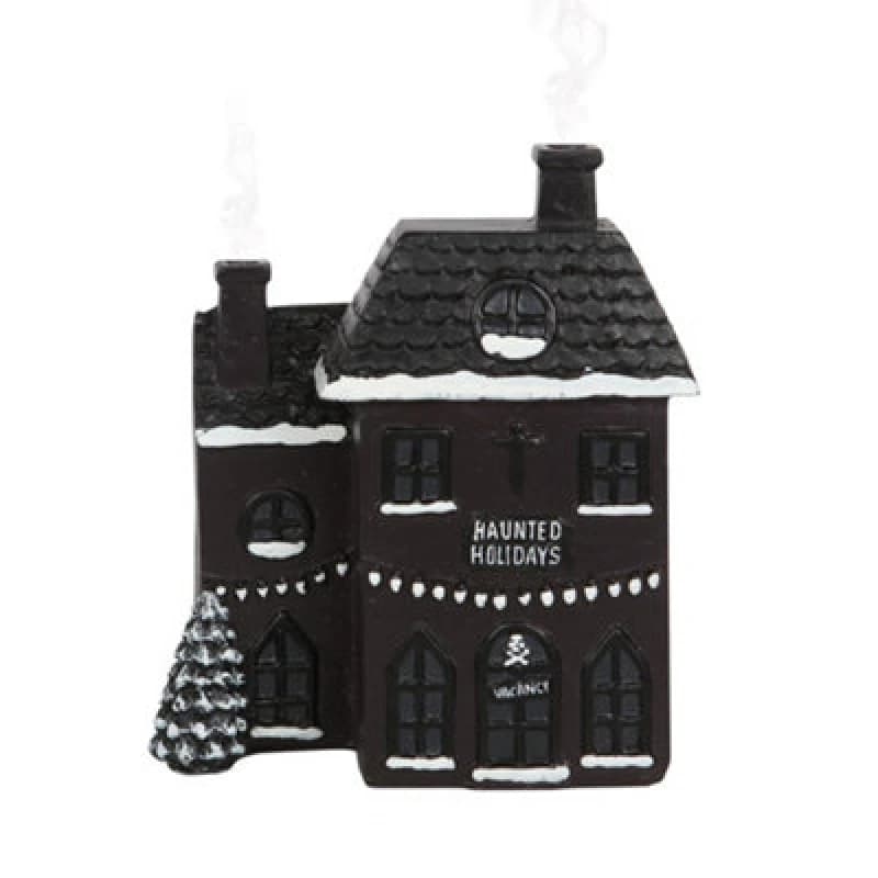 Something Different Haunted Holiday House Incense Cone Burner - Black One Size