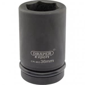 Draper Expert 1" Drive Deep Hexagon Impact Socket Metric 1" 36mm