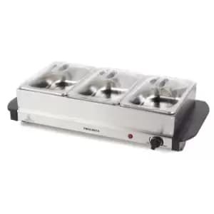 Progress EK3664P Portable Three-Pan Buffet Server - Stainless Steel