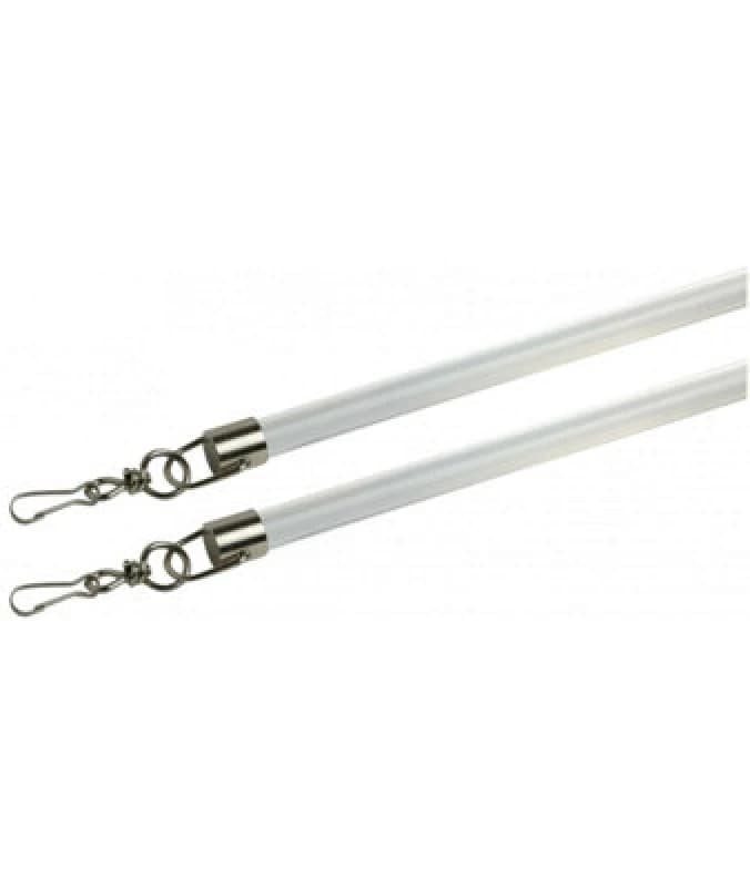 Curtain Draw Rod (Pair) 100Cm Clear