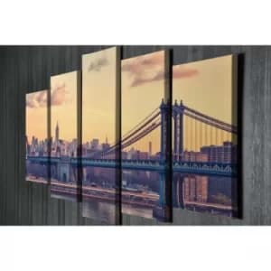 BC038 Multicolor Decorative Canvas Painting (5 Pieces)